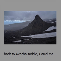 back to Avacha saddle, Camel mountain ahead